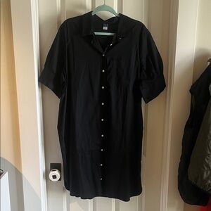 Old Navy Men's Black Casual Button Down Shirt